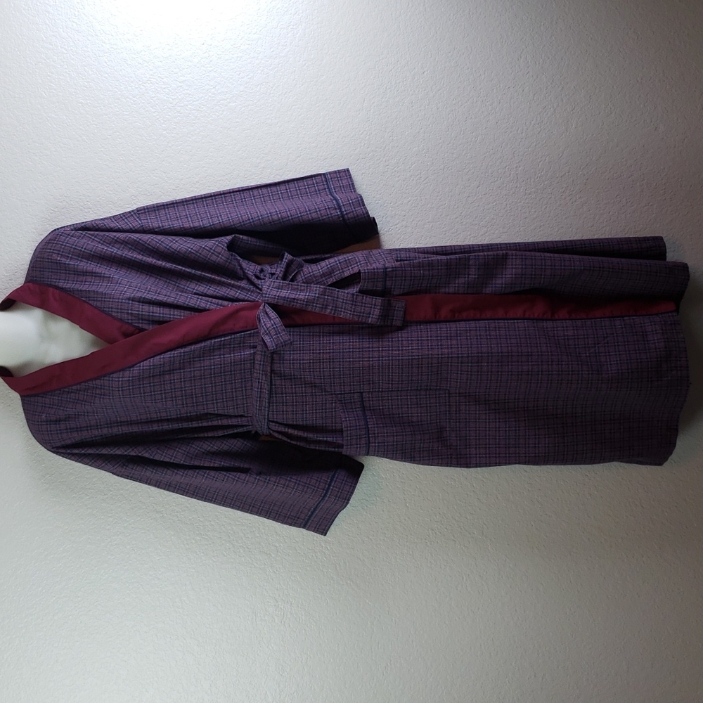 Stafford | Women's Wrap Self Tie Plaid Robe Sz OS
